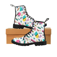 Load image into Gallery viewer, 90s Print Men&#39;s Canvas Boots - Lili White Creations 