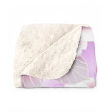 Load image into Gallery viewer, Pink and White Floral 50&quot; X 60&quot; Sherpa Fleece Blanket - Lili White Creations 