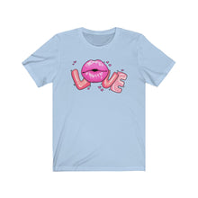 Load image into Gallery viewer, Love Lips Valentine&#39;s Day Unisex Jersey Short Sleeve Tee - Lili White Creations 