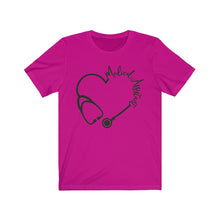 Load image into Gallery viewer, Medical Assistant Stethoscope Heart Unisex Jersey Short Sleeve Tee - Lili White Creations 