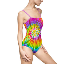 Load image into Gallery viewer, Tye Dye Women&#39;s One-piece Swimsuit - Lili White Creations 