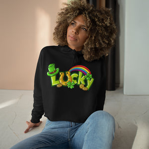 Lucky St. Patrick's Day Crop Hoodie - Lili White Creations 