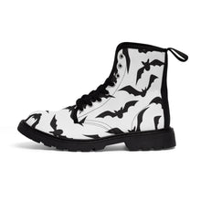 Load image into Gallery viewer, Black Bats Women&#39;s Canvas Boots - Lili White Creations 