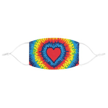 Load image into Gallery viewer, Heart Tye Dye Fabric Face Mask - Lili White Creations 