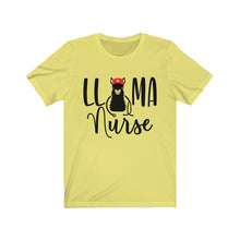 Load image into Gallery viewer, Llama Nurse Unisex Jersey Short Sleeve Tee - Lili White Creations 