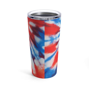 Red White & Blue Tye Dye Tumbler 20oz - Lili White Creations 