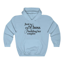 Load image into Gallery viewer, Just A Girl Boss Building Her Empire Unisex Heavy Blend Hooded Sweatshirt - Lili White Creations 