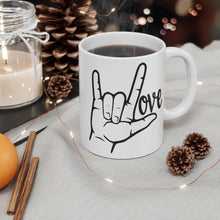 Load image into Gallery viewer, LOVE American Sign Language (ASL) Mug 11oz - Lili White Creations 