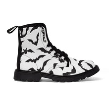 Load image into Gallery viewer, Black Bats Women&#39;s Canvas Boots - Lili White Creations 