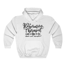 Load image into Gallery viewer, I&#39;m a Respiratory Therapist. Whats your Superpower? Unisex Heavy Blend Hooded Sweatshirt - Lili White Creations 