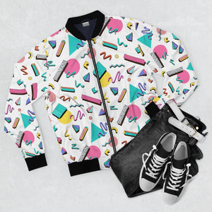 90s Design  AOP Bomber Jacket - Lili White Creations 