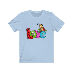 Love Ladybug Valentine's Day Unisex Jersey Short Sleeve Tee - Lili White Creations 