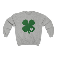 Load image into Gallery viewer, Shamrock Heart Unisex Heavy Blend™ Crewneck Sweatshirt - Lili White Creations 