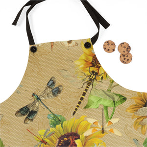 Sunflowers and Dragonflies Apron - Lili White Creations 