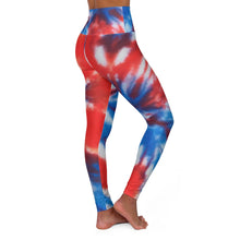 Load image into Gallery viewer, Red White &amp; Blue High Waisted Yoga Leggings - Lili White Creations 