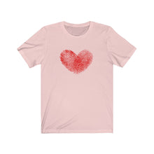 Load image into Gallery viewer, Fingerprint Heart Unisex Jersey Short Sleeve Tee - Lili White Creations 