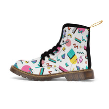 Load image into Gallery viewer, 90s Print Men&#39;s Canvas Boots - Lili White Creations 