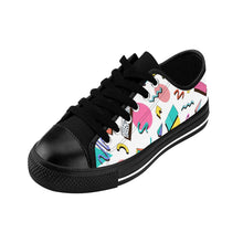 Load image into Gallery viewer, 90s Print Women&#39;s Sneakers - Lili White Creations 