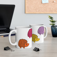 Load image into Gallery viewer, Multi-Color Hedgehog Mug 11oz - Lili White Creations 