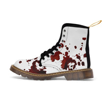 Load image into Gallery viewer, Blood Splatter Men&#39;s Canvas Boots - Lili White Creations 