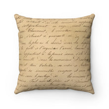 Load image into Gallery viewer, Vintage Writing Spun Polyester Square Pillow Case - Lili White Creations 