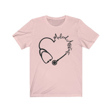 Load image into Gallery viewer, Medical Assistant Stethoscope Heart Unisex Jersey Short Sleeve Tee - Lili White Creations 