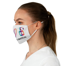 Load image into Gallery viewer, Peace Love Santitize Fabric Face Mask - Lili White Creations 