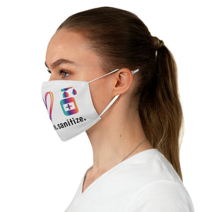 Peace Love Santitize Fabric Face Mask - Lili White Creations 