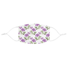 Load image into Gallery viewer, Purple Floral Fabric Face Mask - Lili White Creations 