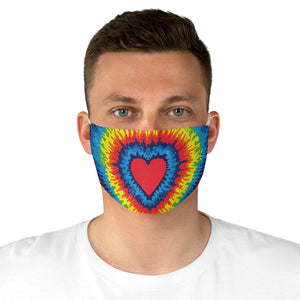 Heart Tye Dye Fabric Face Mask - Lili White Creations 