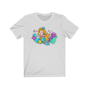 Mermaid Love Valentine's Day Unisex Jersey Short Sleeve Tee - Lili White Creations 