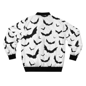 White Bats Unisex AOP Bomber Jacket - Lili White Creations 