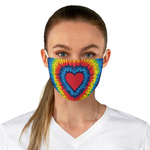 Heart Tye Dye Fabric Face Mask - Lili White Creations 