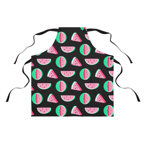 Watermelon Print Black Apron - Lili White Creations 