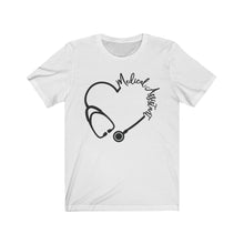 Load image into Gallery viewer, Medical Assistant Stethoscope Heart Unisex Jersey Short Sleeve Tee - Lili White Creations 