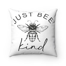 Load image into Gallery viewer, Just BEE Kind Spun Polyester Square Pillow Case - Lili White Creations 