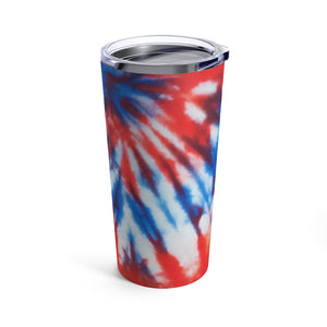 Red White & Blue Tye Dye Tumbler 20oz - Lili White Creations 