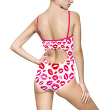 Load image into Gallery viewer, Lips Print Women&#39;s One-piece Swimsuit - Lili White Creations 