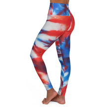 Load image into Gallery viewer, Red White &amp; Blue High Waisted Yoga Leggings - Lili White Creations 