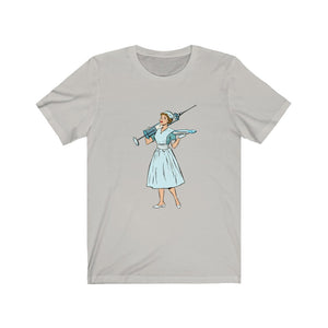 Nurse With Syringe Unisex Jersey Short Sleeve Tee - Lili White Creations 