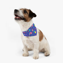 Load image into Gallery viewer, Purple 90s Design Pet Bandana Collar - Lili White Creations 