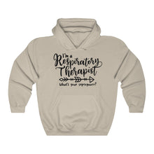 Load image into Gallery viewer, I&#39;m a Respiratory Therapist. Whats your Superpower? Unisex Heavy Blend Hooded Sweatshirt - Lili White Creations 