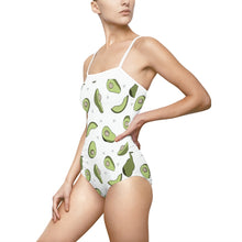 Load image into Gallery viewer, Avocado Print Women&#39;s One-piece Swimsuit - Lili White Creations 