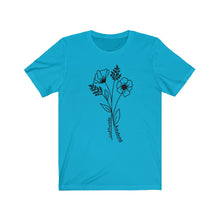 Load image into Gallery viewer, Cultivate Kindness Flowers Unisex Jersey Short Sleeve Tee - Lili White Creations 