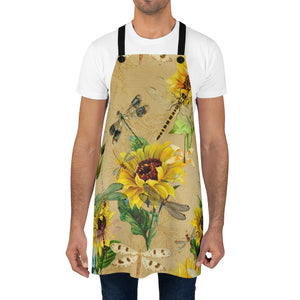 Sunflowers and Dragonflies Apron - Lili White Creations 