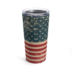 Distressed American Flag Tumbler 20oz - Lili White Creations 