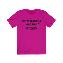 Load image into Gallery viewer, Compressions are My Cardio Unisex Jersey Short Sleeve Tee - Lili White Creations 