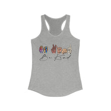 Load image into Gallery viewer, Be Kind Sign Language Women&#39;s Tri-Blend Racerback Tank - Lili White Creations 