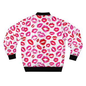 Lips AOP Bomber Jacket - Lili White Creations 