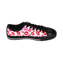 Load image into Gallery viewer, Lips Valentine&#39;s Day Women&#39;s Sneakers - Lili White Creations 